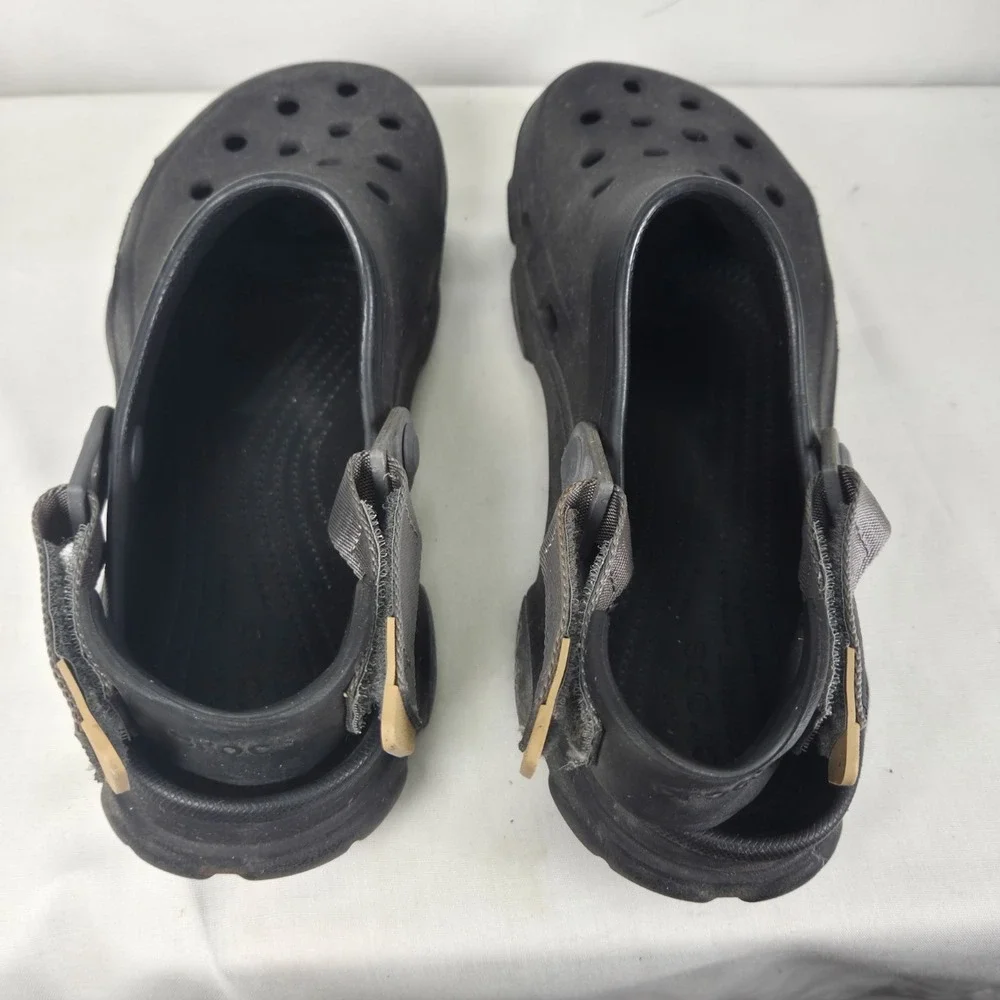 Crocs Classic All-Terrain Clogs Black Adjustable Strap Mens US Size 13